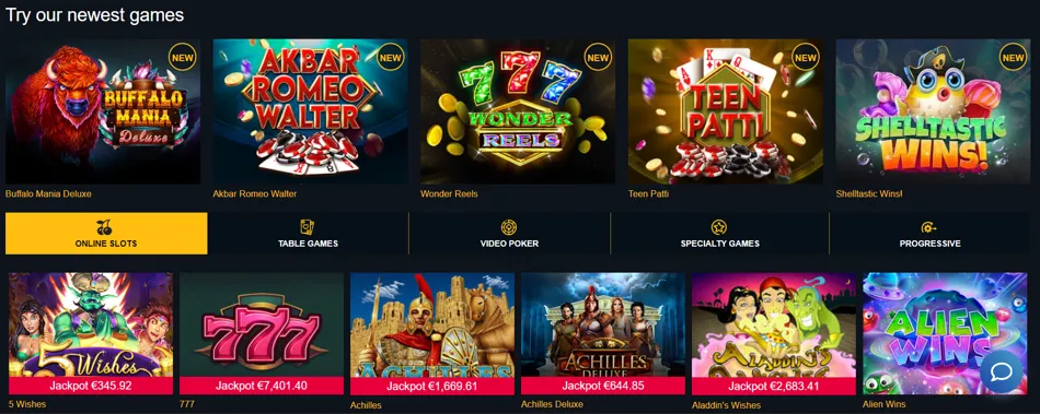 Spelutbudet hos Brango Casino